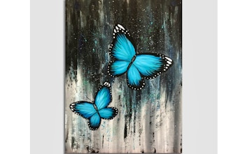 Paint Nite: Blue Steel Butterflies